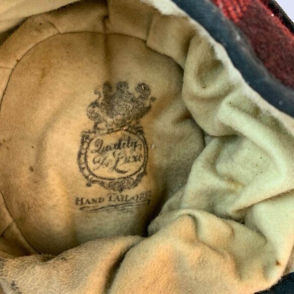 Vintage Quality De Luxe Men’s Red Plaid Winter Hat - Picture 5 of 8